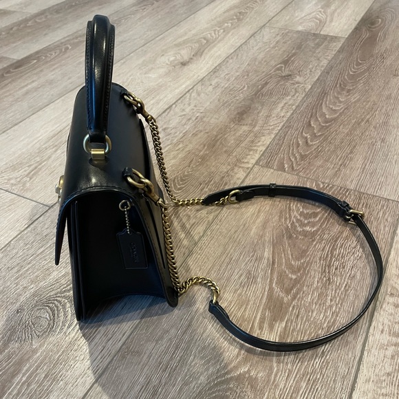 Coach Parker Top Handle Bag, Black - Picture 4 of 12